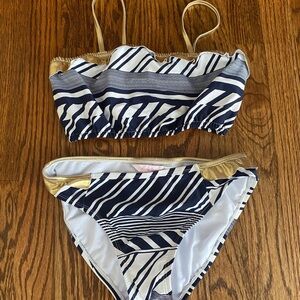 Tommy Bahama Navy and Gold Kids Bikini